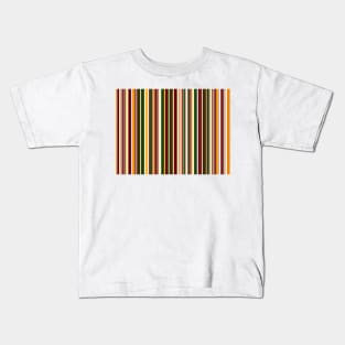 Green and orange Pinstripe Kids T-Shirt